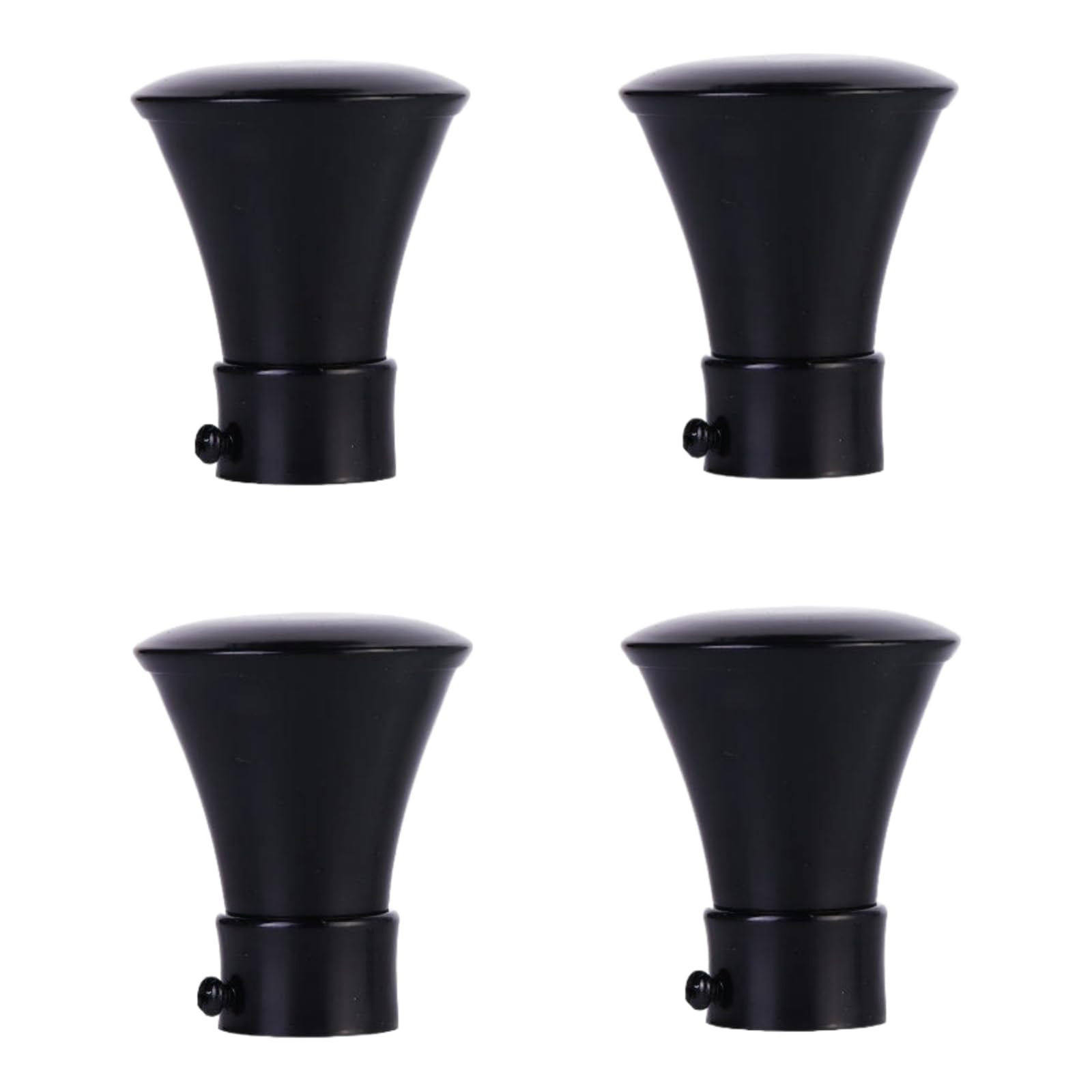 ESSMOKO Curtain Pole Ends 4PCS 19mm 22mm 25mm 28mm iron Roman rod decorative head curtain head accessories black speaker 22mm