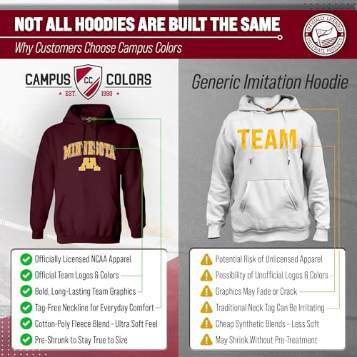 Minnesota Golden Gophers Arch & Logo Gameday Hoodie - Maroon Large