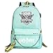 Produktbild Hogwarts College Rucksack  Harry Fashion Rucksack  Potter Leisure Travel Schoolbag Mit USB-Anschluss Und Kopfhörer Jack Grün Stil-30