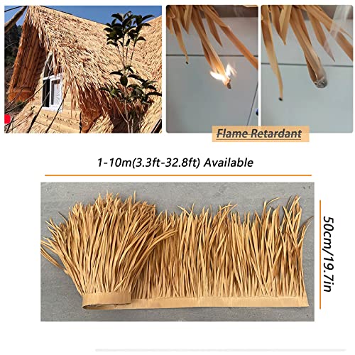 Künstliches Strohdach 5 Paneele - Feuersicher, Gelbe Mischung, Für Tiki Bar & Garten