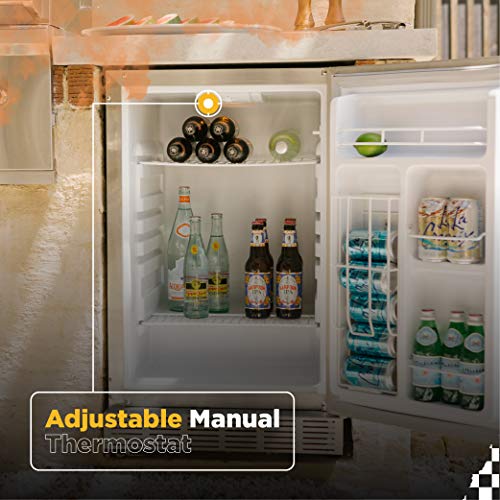 Coyote 21Inch Outdoor Rated Compact Refrigerator, Left Hinge, 4.1 Cu. Ft, CBIRL Mini Fridge