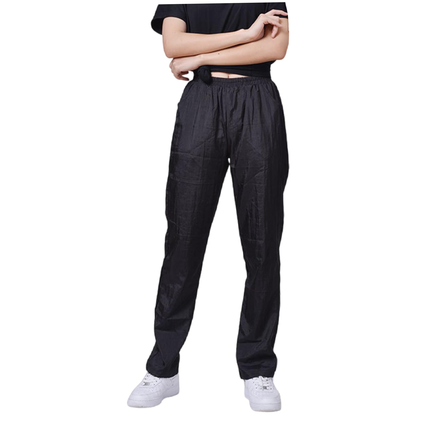 Dog Grooming Pants – Waterproof Hair Resistant Quick Dry Black Work Trousers Soft Elastic Waist Long Pant for Pet Groomers Dogs Clipping Bathing Salon Shop Hospital (L)