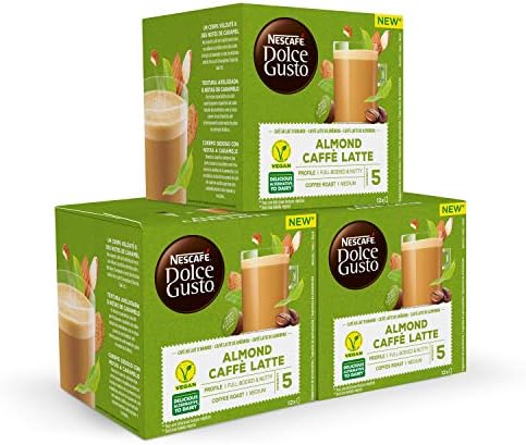 Nescafé DOLCE GUSTO Café ALMENDRA LATTE - Pack De 3 x 12 cápsulas - Total:  36 Cápsulas - PREYCA