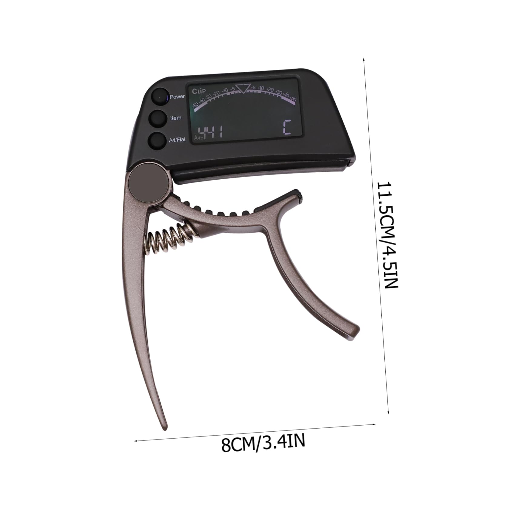 GOOHOCHY 1Pc Guitar Capo Turner with Clip Tuner Musical Instrument Accessory for Acoustic Electric Guitars Portable Design present for Musicians