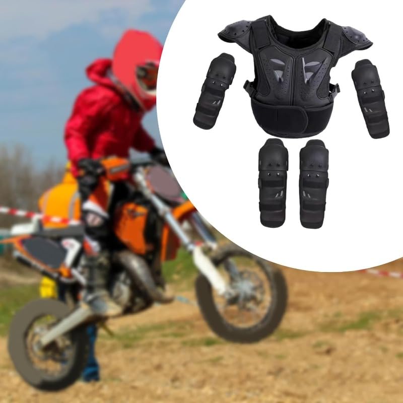 Per moto, ragazzi e ragazze, skateboard, petto, colonna vertebrale, protezione per la schiena, dirt bike, Gear per bambini, armatura e ginocchio