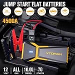 VTOMAN V10 Pro 4500A Jump Starter,Portable Car Starter 12V Lithium Jump Box - Image 2