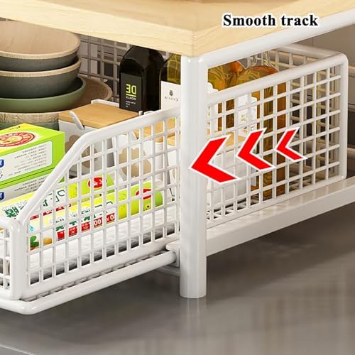 Compact Rolling Microwave Cart with Dual-Layer Storage, Small Kitchen Rack on Wheels for Microwave, Fruits & Vegetables, White Kitchen Organizer Shelf