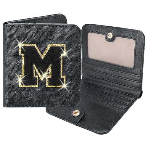 Image of RNIEGA Initial Wallet Women Small Teen Girl Gifts Trendy Stuff Girls Wallets Personalized Christmas Birthday Gift for Women Friends Daughter Granddaughter 6 7 8 9 10 11 12 13 Year Old Black M