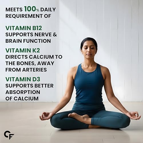 Image of Carbamide Forte Veg Calcium And Vitamin D3 Tablets | Calcium Tablets for Women & Men | Magnesium Zinc Supplement With Vitamin D3 + K2 MK7 To Support Bones health, Joints & Immunity - 120 Tablets