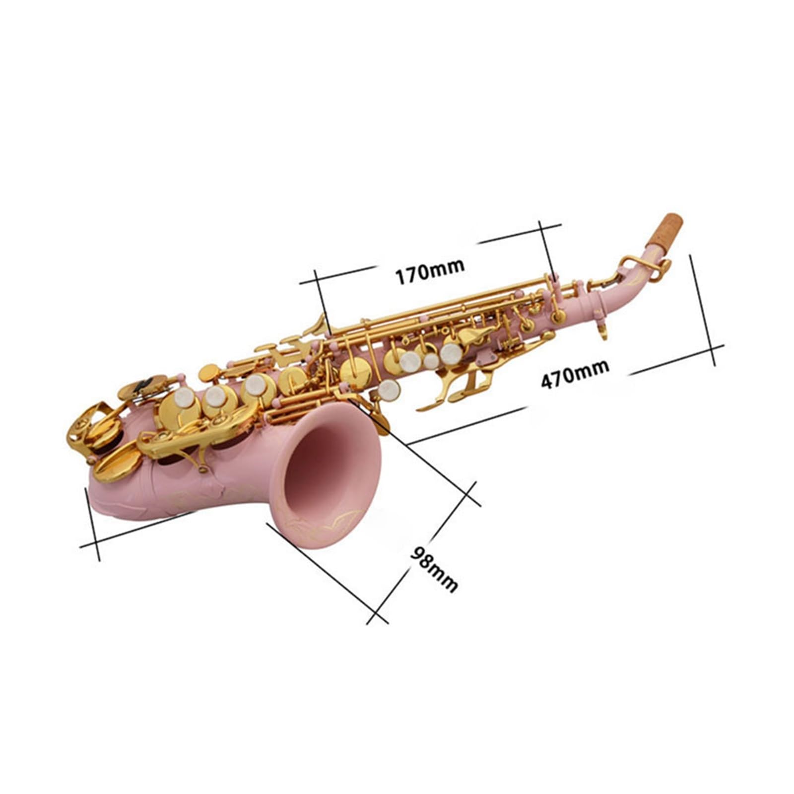 Sassofono Strumento Musicale Sassofono Curvo Rosa In Si Bemolle Minore Professionale