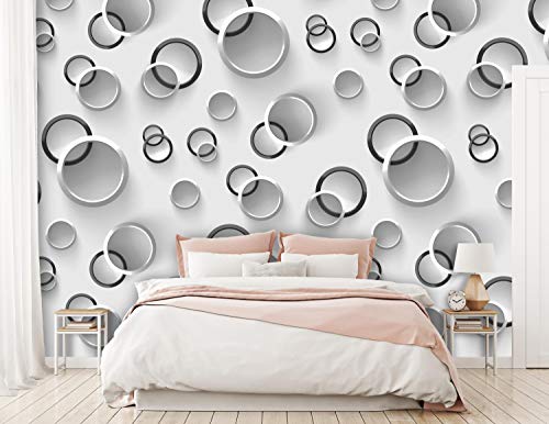 Wandmotiv24 Foto Murale Effetto 3D grigio L 300 x
