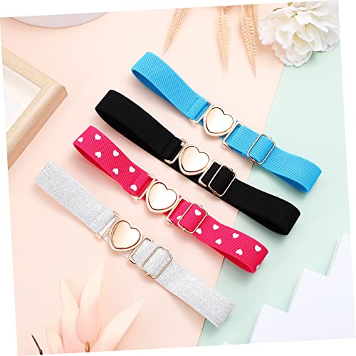 4Pcs Kids Elastic Belts for Girls Adjustable Decorative Waist Belt Comfortable Stretchy Design for Toddlers for Everyday Wear3