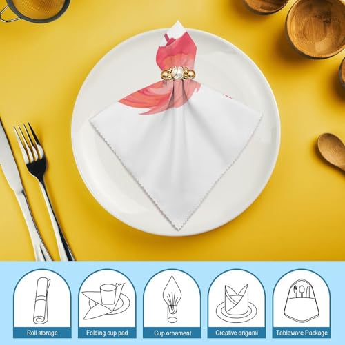 Servilletas de Tela Cuadradas 18x18 Pulgadas Reutilizables miniatura 7