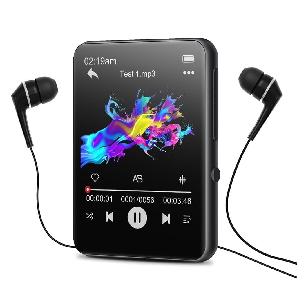 AUDIOCULAR M31 16GB Portable Mp3 Music Player with Bluetooth, 2.4” LCD Touch Screen, Video Playback, Built-in Speaker, Voice Recording Function Mini HiFi Lossless Digital Audio Player (16GB – Black) AUDIOCULAR M31 16GB Portable Mp3 Music Player with Bluetooth, 2.4” LCD Touch Screen, Video Playback, Built-in Speaker, Voice Recording Function Mini HiFi Lossless Digital Audio Player (16GB – Black)