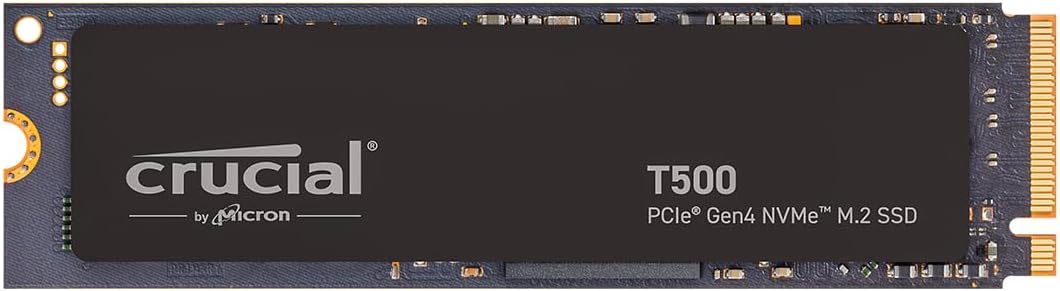 Crucial T500 1TB PCIe Gen4 NVMe M.2 SSD Up to 7300MB/s, Laptop And Desktop Compatible Plus 1mo Adobe CC All Apps - CT1000T500SSD8