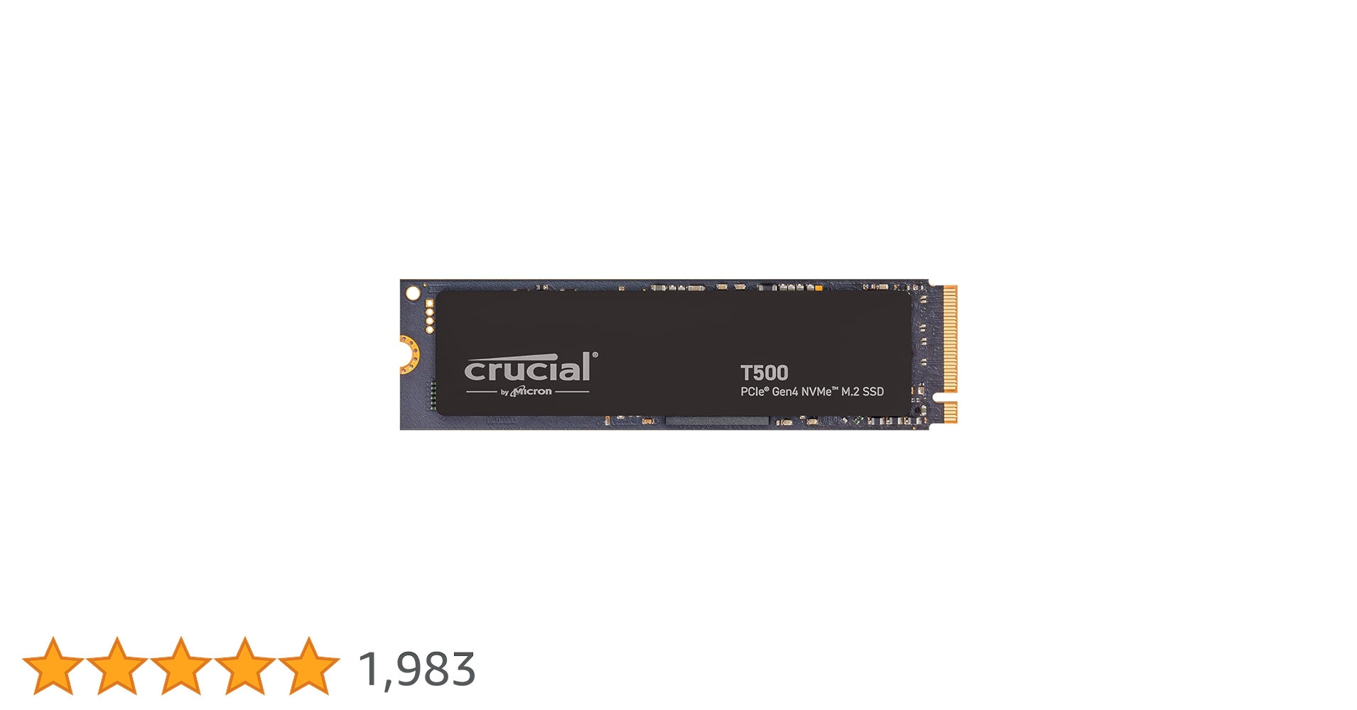 内蔵型SSD CRUCIAL CT1000T500SSD8JP T500 [1TB /M.2] Crucial T500 1TB PCIe Gen4 NVMe M.2 SSD | CT1000T500SSD8
