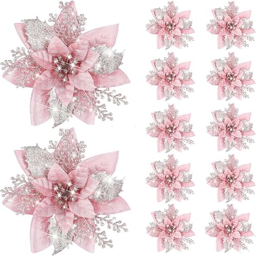 Flores artificiales de Navidad para regalar y decorar el hogar en Ano Nuevo 5