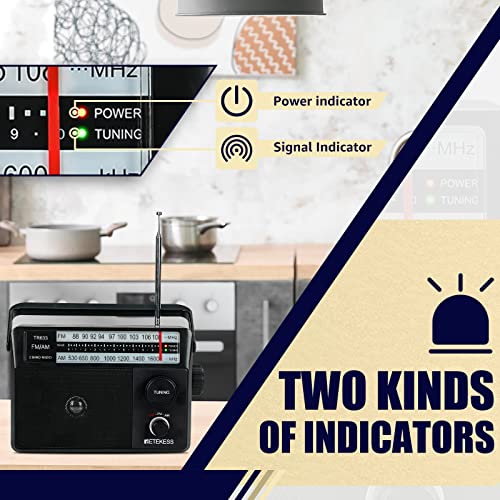 image for Retekess TR633 AM FM Radios with Best Reception, Portable Radio Plug i