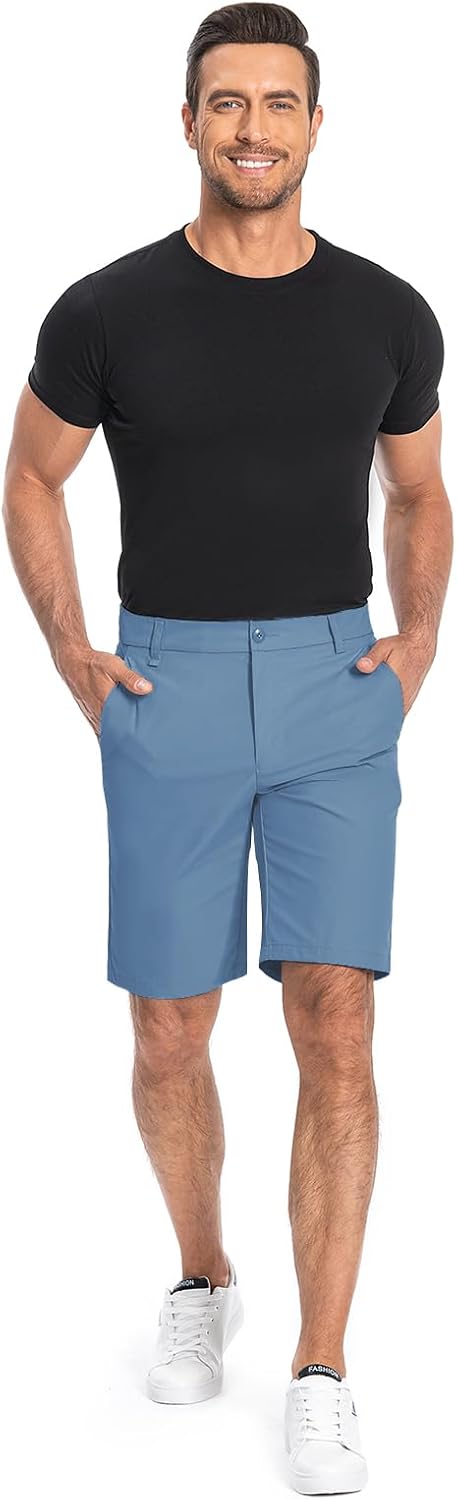 Moosehill Mens Golf Shorts 7" 10": Flat Front Hybrid Dress Shorts Quick Dry Stretch Anti Wrinkle with 4 Pockets for Work - Image 8