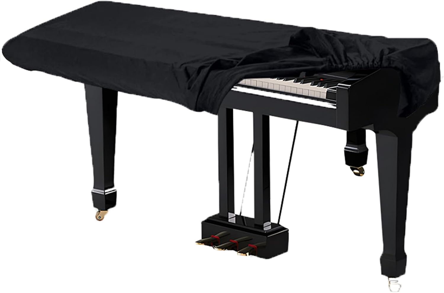 2-Piece Electronic Piano Keyboard Dust Cover, Stretchy Electronic Keyboard Cover, Digital Piano Covers With Elastic Rope Buckle, Accessories To Protect Music Piano. (61 button)