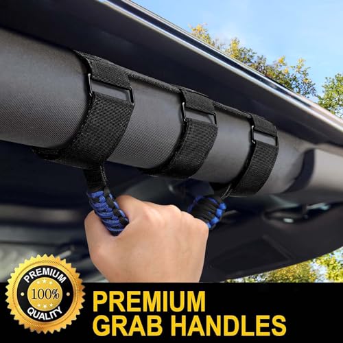 Image of moveland 2 Pack Roll Bar Grab Handles for Jeep Wrangler TJ YJ JK 1955-2023