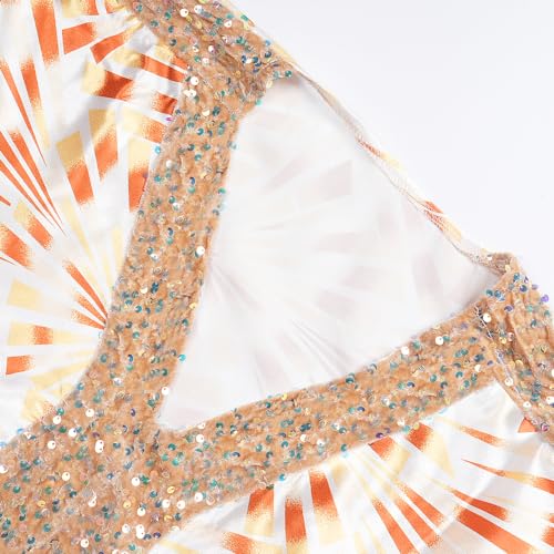 HD Women's Sequin African Bubu Dress Front Slit Stylish Plus Size Gown3