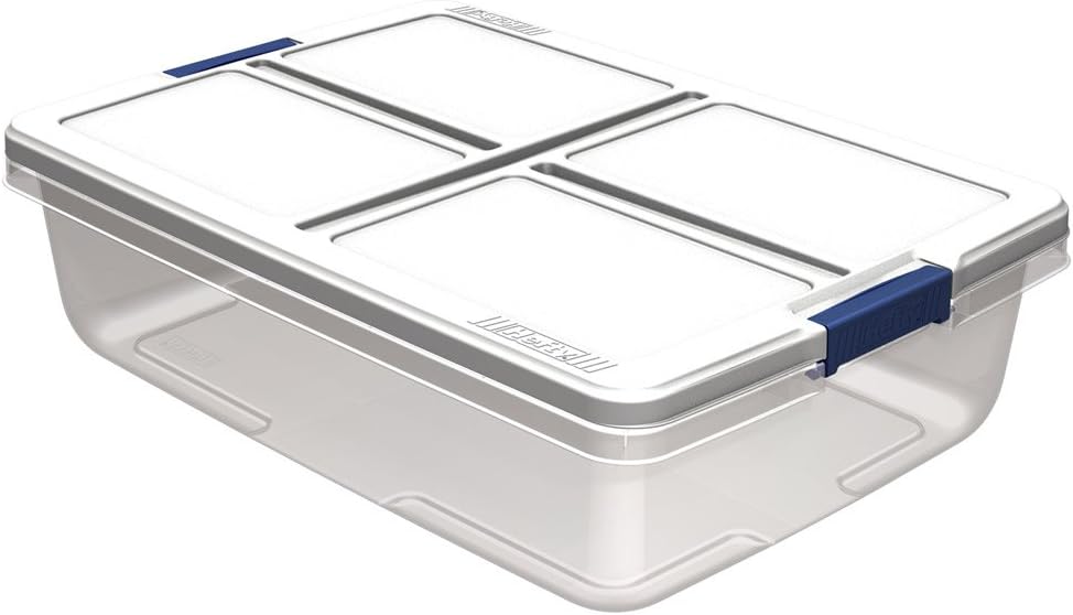 Hefty Storage Container (Set of 6), 34 quart, Clear