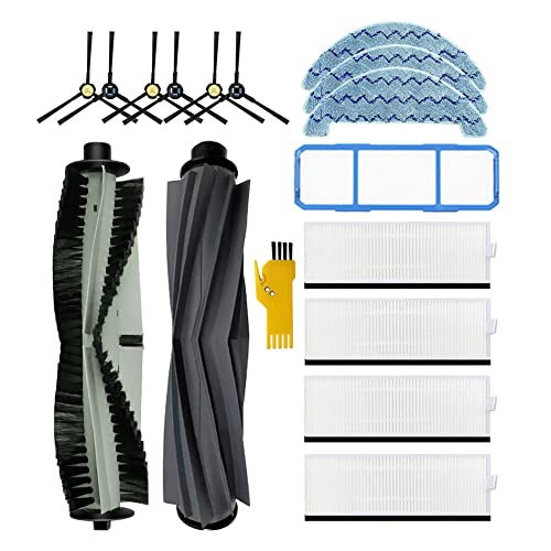 aotengou Kit Accessori di Ricambio per Robot Aspirapolvere ZACO A9s ILIFE A9s A7 X785 X750 X800 16 Confezioni 2 Spazzole Principali, 4 Filtri Hepa, 1 Filtro Primario, 6 Spazzole Laterali, 3 Panni Mop