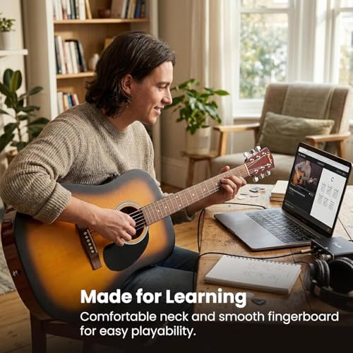 Image of Fender FA Series Dreadnought Acoustic Guitar - 2-Color Sunburst Bundle with Gig Bag, Strings, Picks, and Austin Bazaar Instructional DVD