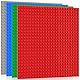 4 Große Bauplatte Kompatibel mit Duplo Platten, Groß Platten passend für Meisten Marken von Großen Grundplatte, 38.1 * 38.1cm Platten-Set Spielzeug für Mädchen und Jungen, Rot&Grün&Blau&Grau