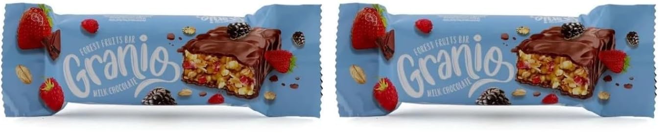 Hünnap Granio Kırmızı Meyveli 40 gr Çikolata Kaplamalı Bar 2li paket