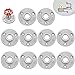 Produktbild Flansch Temperguss 10 Stück Pipe Flange Threaded Flange Rohrflansch Gewinde Flansch Flansch Aluminiumlegierung BSP Gewinde mit 3 Löchern für Rohr Wasserhahn Wandregal Boden Rohrmöbel Wandmontage