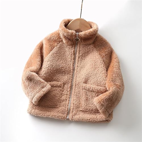 Girl and Toddlers' Polar Sherpa Fleece Full-Zip Jacket Thicken Warm Coat Kids Solid Fleece Sweatshirt Winter Outwear2