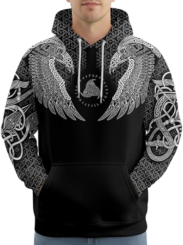 Image of PAGYMO Graphic Hoodies for Men Funny Novelty Pullover Hooded Sweatshirt