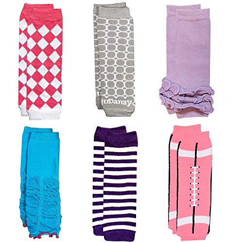 Newborn 6 Pack juDanzy Baby Leg Warmers (Colorful girls 6 pack)