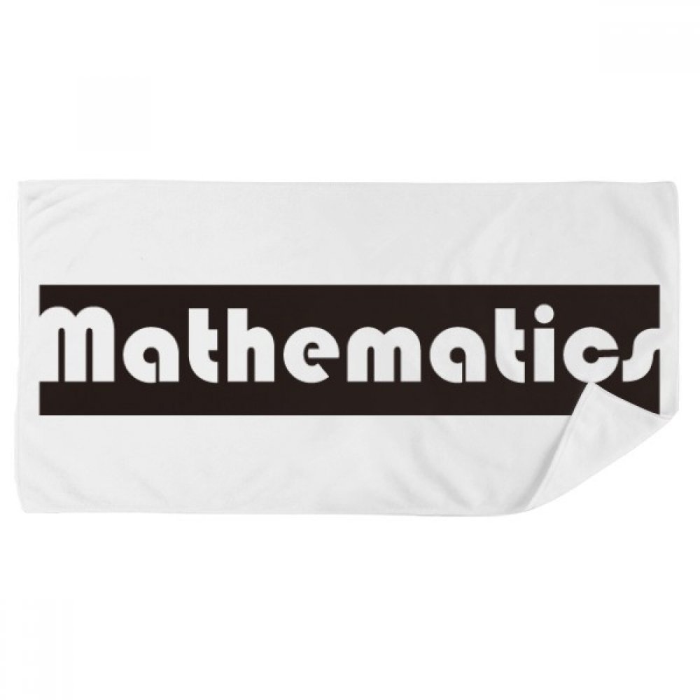 Serviette de bain noir mathématiques douce débarbouillette multicolore 35x70