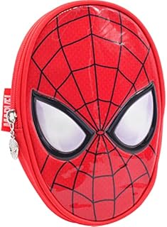 Tomicy Pencil Case Large Capacity Pencil Bag Pen Case Super Hero Pencil Case School Office Supplies Organizer Stationery Case with Zipper Compartments for Girls BoysRed