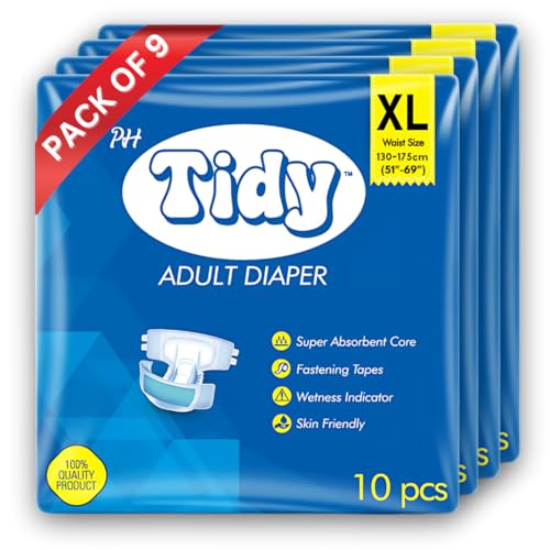 Image of Tape Style Super Absorbent | Unisex | Waist Size (51-69 Inches) Adult Diaper - XL (90 Pieces)