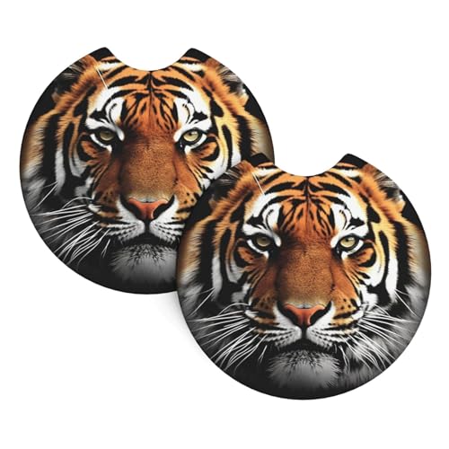 Portavasos de Auto Antideslizante con Diseño Tigre 2 Pzs miniatura 5