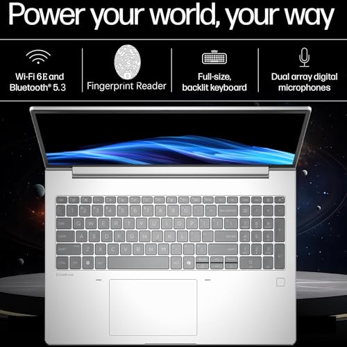 Image of HP 2026 EliteBook 16 inch Business Laptop, AMD Ryzen 5 200 Copilot AI PC, 32GB DDR5 RAM, 1TB PCIe SSD, FHD+, Enterprise Security, Fast Charging, WiFi 6E, Backlit KB, Fingerprint Reader, Windows 11 Pro
