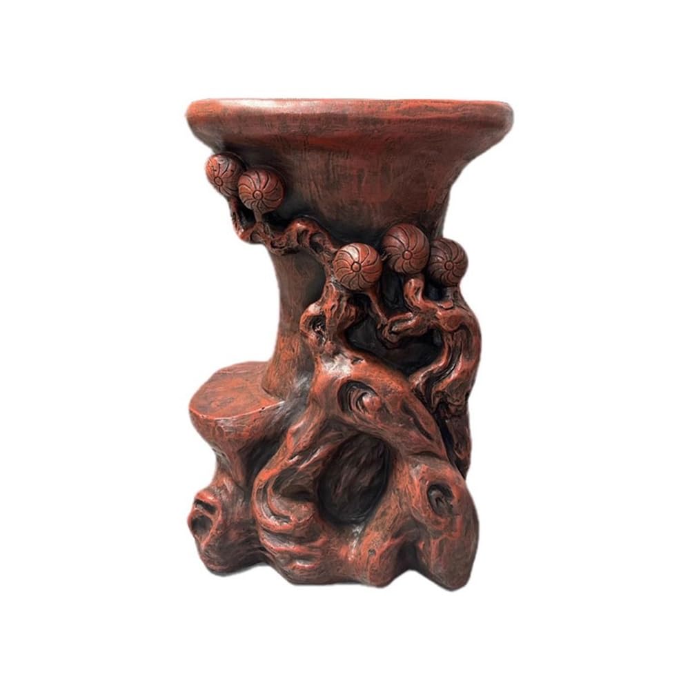Kx9Lb8d Bonsai Base Imitation Root Carving Household Bonsai Pot Resinous Plant Stand Display Base Plant Stand