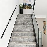【Matériau】La rampe d'escalier est fabriquée en fer forgé et en tube galvanisé. Sa surface est recouverte d'un revêtement anticorrosion, durable et résistant à la flexion et à la déformation.