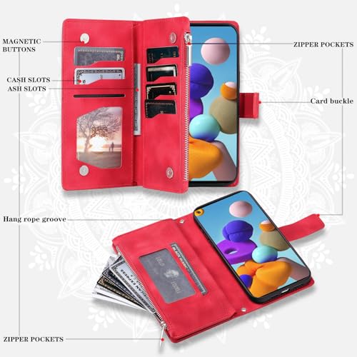 Coque Galaxy A21S rouge antichoc DKTTQB housse silicone