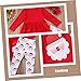Toyvian 1set Fashion Girls Santa Claus Costume Pants and Cartoon Print for Christmas Parties School Events and Festive Celebrations