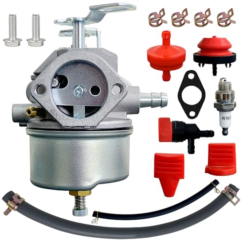Ruixing OEM 640052 Adjustable Carburetor for Tecumseh 8HP 9HP 10HP Snowblower HMSK80 HMSK90 LH318SA LH358SA 632334A HM70 HM80 for Snow Blower Chipper Shredder 640349 640054 640058 640058A Carb
