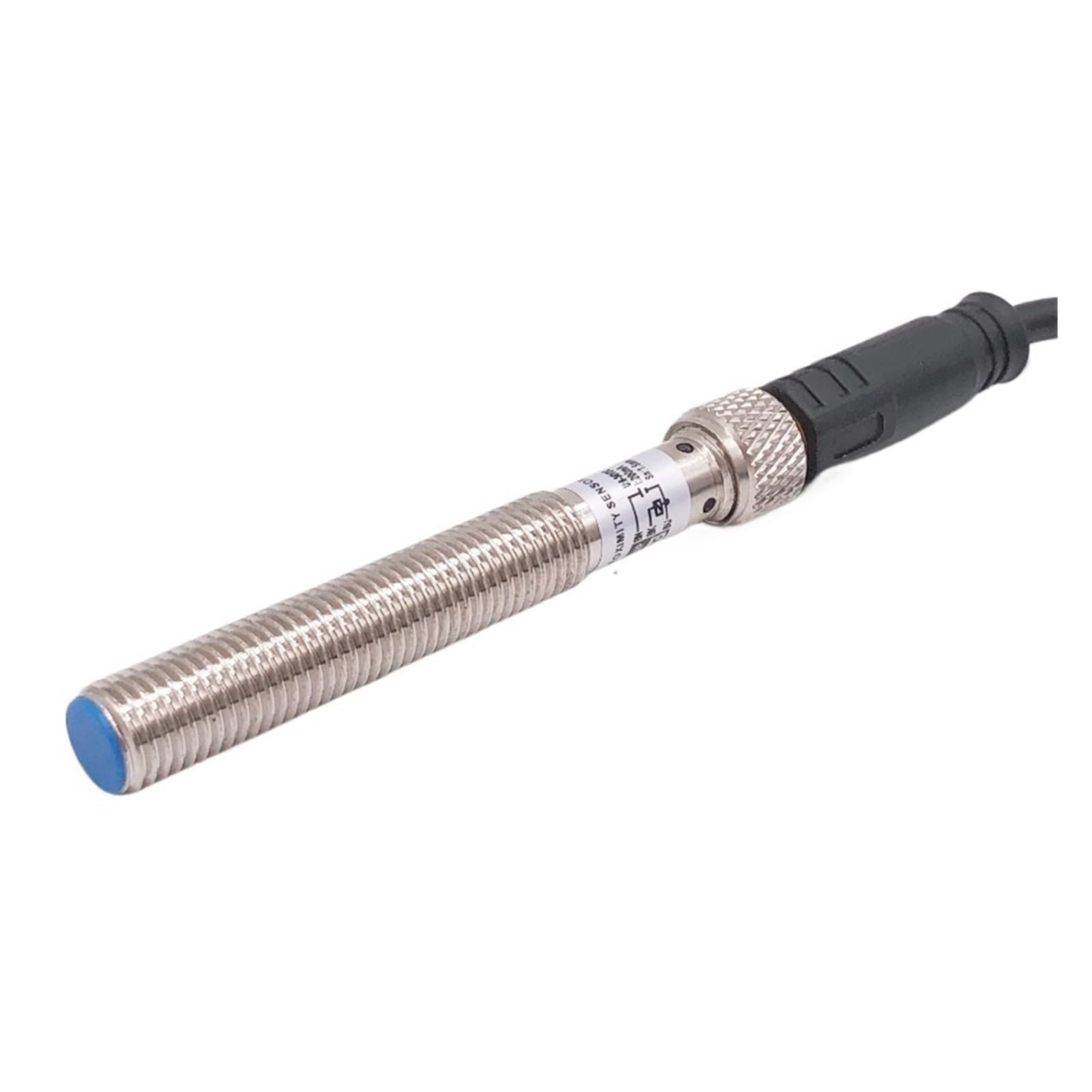 QAZXSEMUI IP65 M8 inductive Proximity Sensor Cylindrical Metal 3pin Connector 2m PVC Cable 1.5mm 2mm Detection NPN PNP DC10-30V