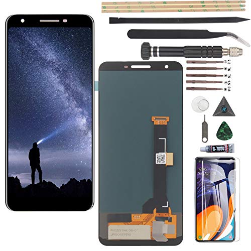 Exclusive Discount 80% Offer Replacement for Google Pixel 3A OLED LCD Display Touch Screen Digitizer Assembly for Google Pixel 3A G020A G020E G020B LCD with Tools with B7000 Glue(Black)