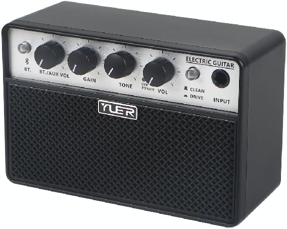 BA-10 Professional Electric Guitar Speaker, 16 Core 60 Magnet, 5W Ultra Low Frequency x2, 3000mAh Battery, Bluetooth (Black)