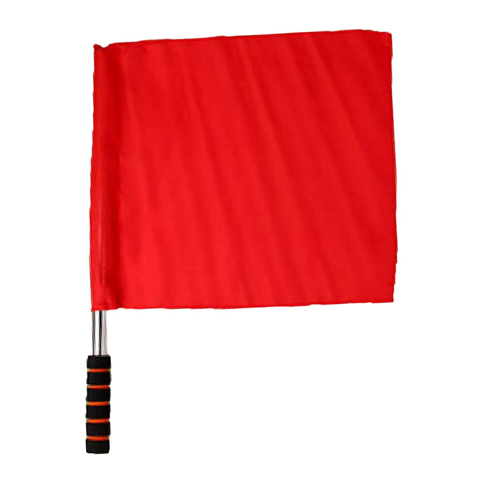 kowaku Referee Flag Traffic Safety Flag Lightweight Sponge Handle Fair Game Flag, Flag Hand Flag for Basketball Training Hockey Training, Red