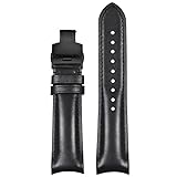 dayeer Cinturino in pelle per orologio Omega Seamaster Speedmaster Planet Watch Chains Cinturino per orologio a forma di arco(Blackb2)